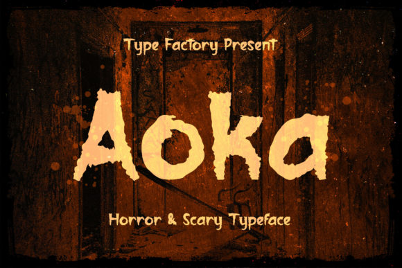 Aoka: The Violent Display Font for Thriller Branding