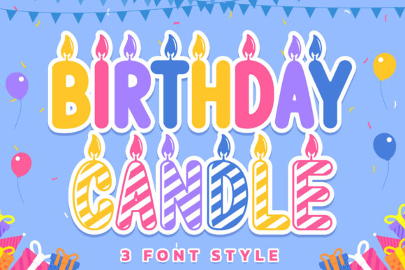 Birthday Candle Font for Elegant Editorial Design