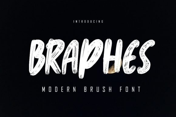 Braphes: A Textured Brush Display Font for Creative Projects