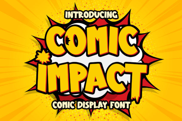 Comic Impact: A Bold Display Font for Editorial Design