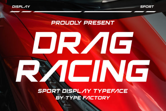 Drag Racing Typeface for High-Impact Campaign Headlines