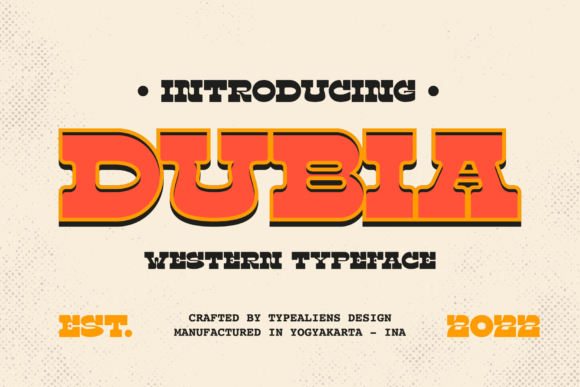 Dubia: A Bold Western Typeface for Digital Branding