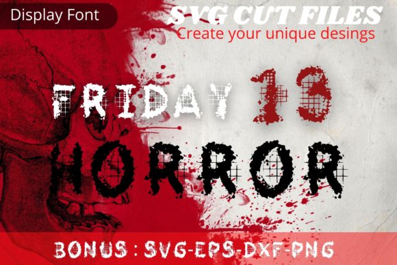 Friday 13 Horror Font for Creepy Halloween Designs
