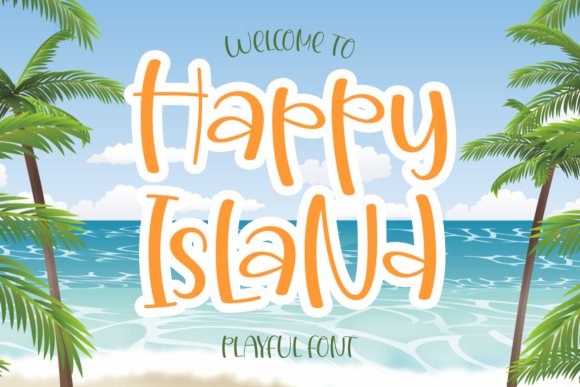 Happy Island: A Playful Display Font for Digital Creativity