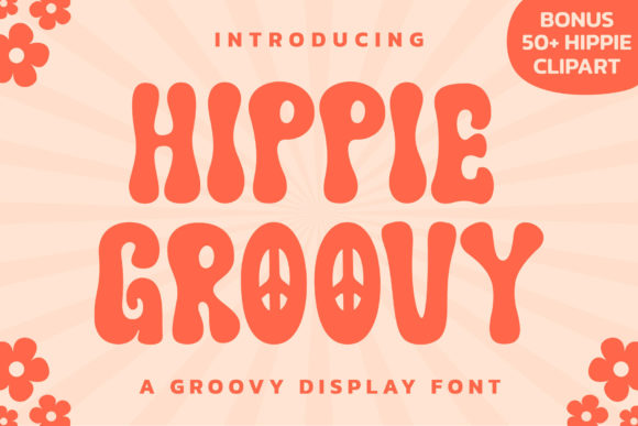 Hippie Groovy: A Boho Display Font for Editorial Design