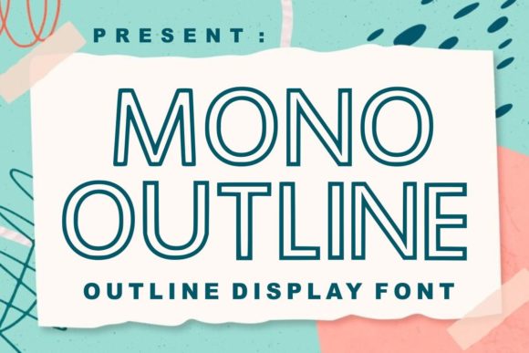 Mono Outline: The Perfect Display Font for Handmade Crafts and Printables