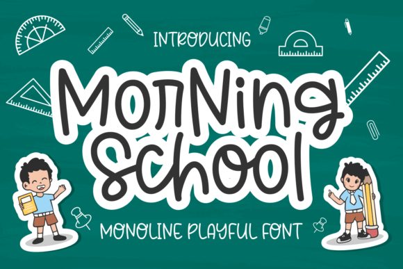 Morning School Font for Creative Branding and Display Needs