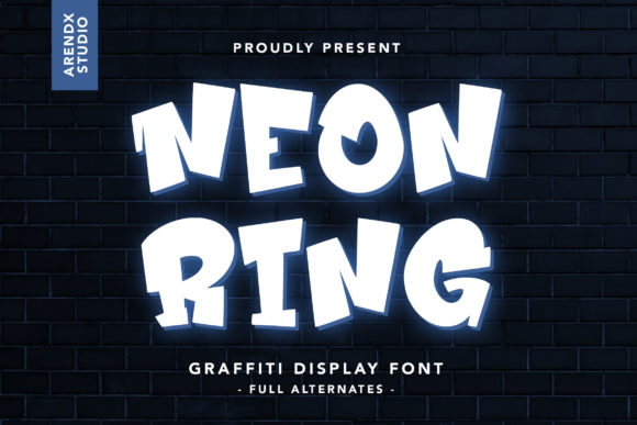 Neon Ring Font for Bold Editorial Design