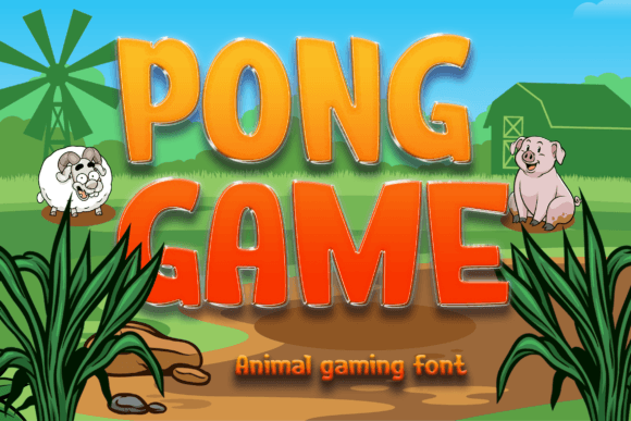 Pong Game Font for Bold Digital Branding