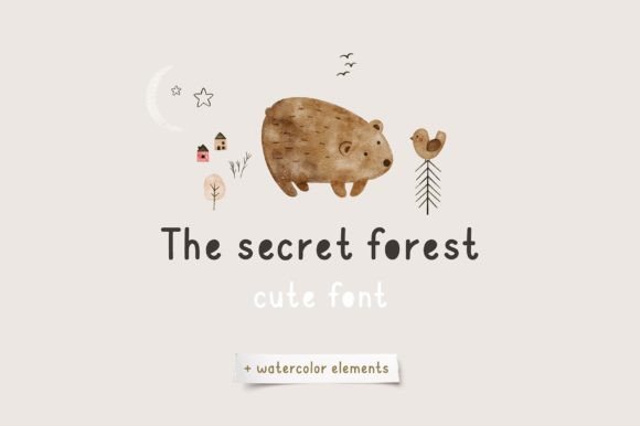 Secret Forest: A Playful Handwritten Font for Creative Projects