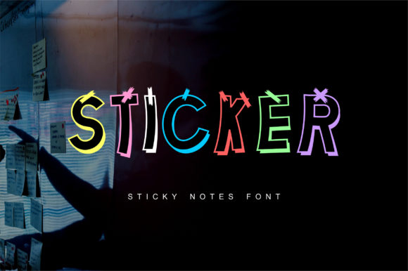 Sticker: The Tape Display Font for Editorial Design